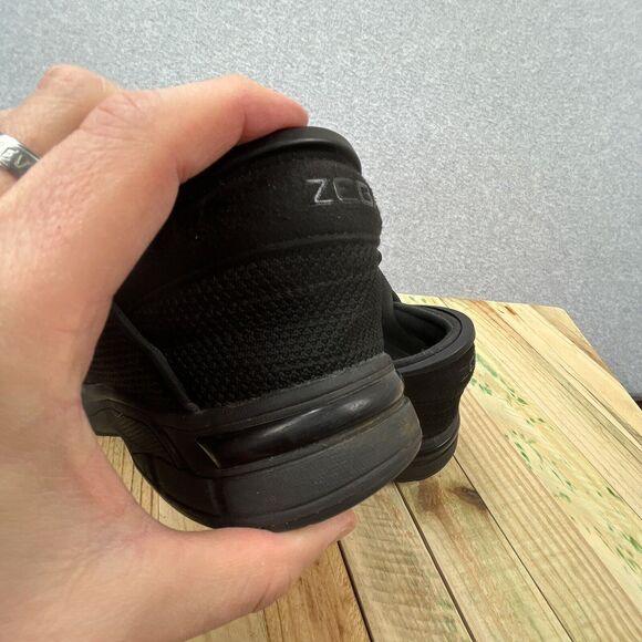 Zeba Shoes Mens Sz 9 Triple Black Hands Free Slip On Walking Sneakers Orthopedic - Picture 13 of 15